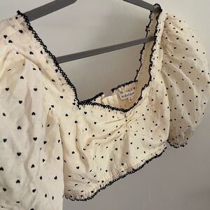 For love and lemons crop heart top size small